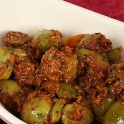 Gunda with sambhar achar masla