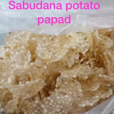 Sabudana Potato Papad with Adrak & Green Chilli